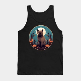 Burmese Cat Halloween, Cat Lover Tank Top